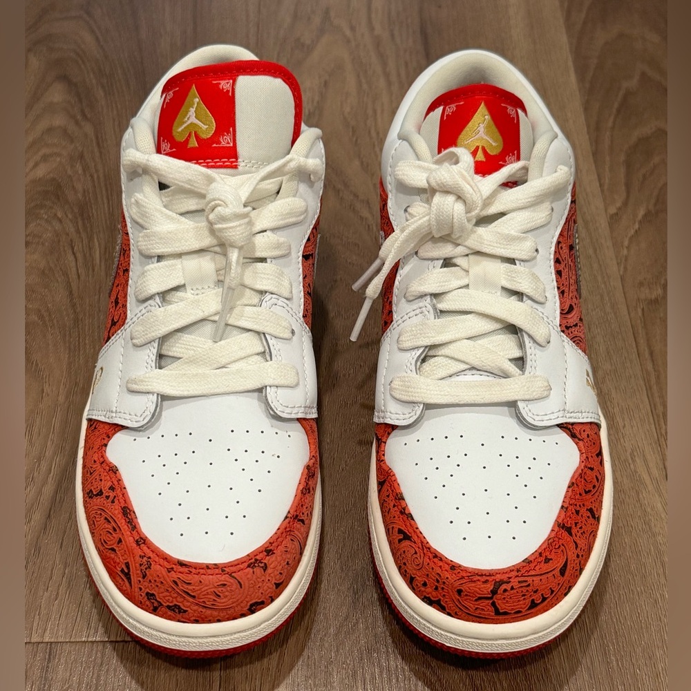 Air Jordan 1 Low SE “SPADES”. Size 6.5Y or an 8 in Women.